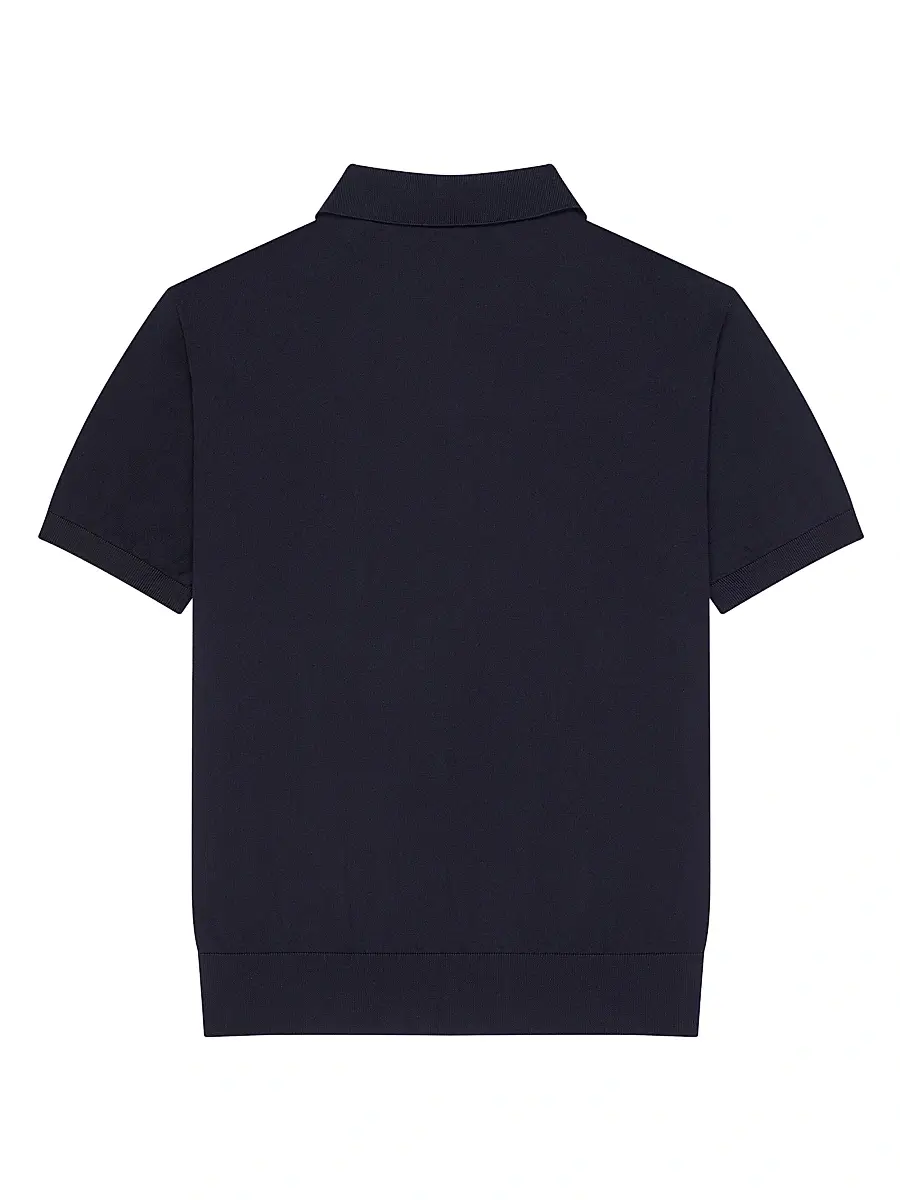 Givenchy Men's Polo in Cotton - Dark Blue | Thumbnail 2 Givenchy Men's Polo in Cotton - Dark Blue | Thumbnail 2