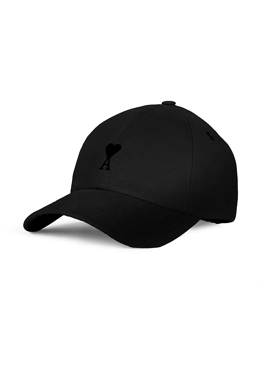 AMI PARIS Men's Logo-Embroidered Cotton Gabardine Baseball Cap | Thumbnail 3 AMI PARIS Men's Logo-Embroidered Cotton Gabardine Baseball Cap | Thumbnail 3
