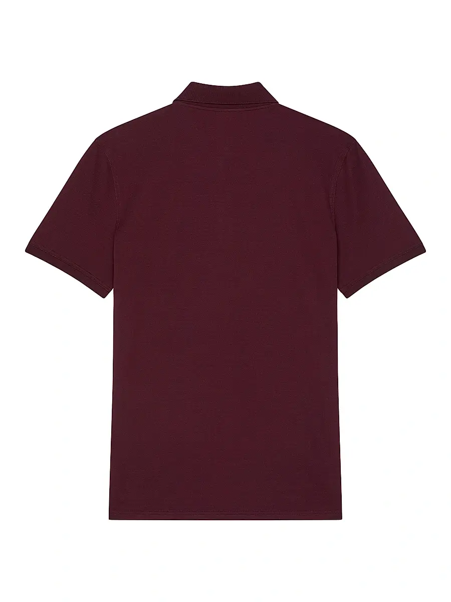 Givenchy Men's Polo Shirt in Cotton with Patch - Burgundy | Thumbnail 2 Givenchy Men's Polo Shirt in Cotton with Patch - Burgundy | Thumbnail 2