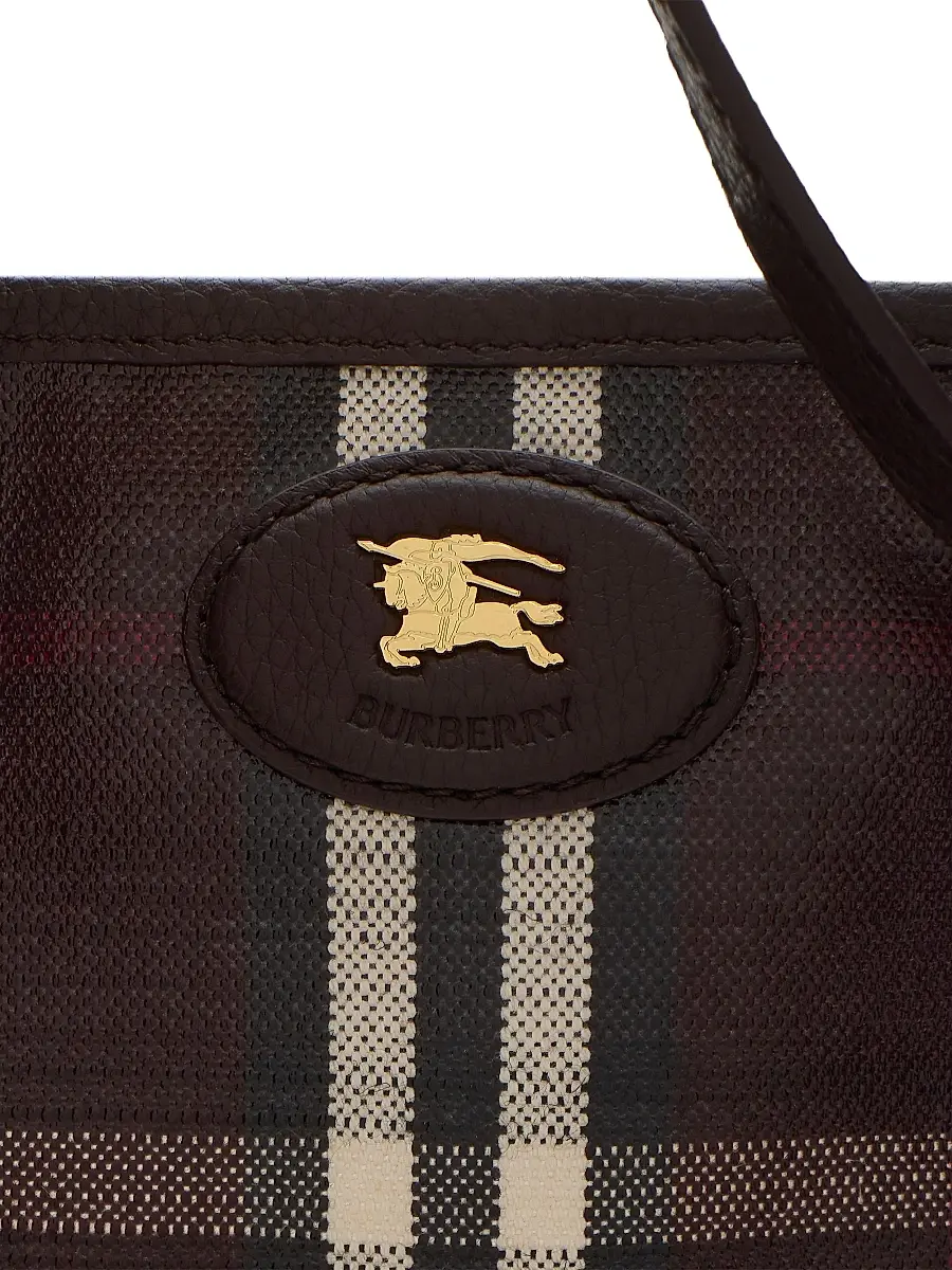 Burberry Women's Highlands Check Tote Bag - Mahogany | Thumbnail 6 Burberry Women's Highlands Check Tote Bag - Mahogany | Thumbnail 6
