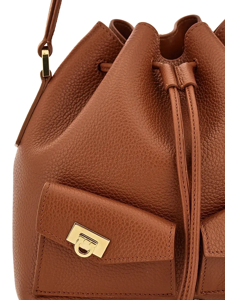Ferragamo Women's Leather Bucket Bag | Thumbnail 8 Ferragamo Women's Leather Bucket Bag | Thumbnail 8