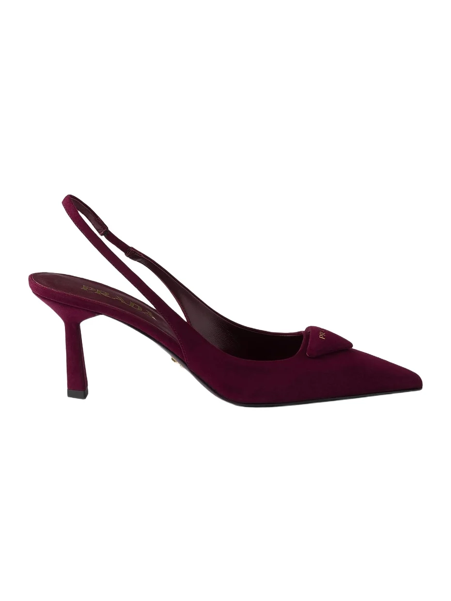 Women's Suede 75MM Slingback Pumps