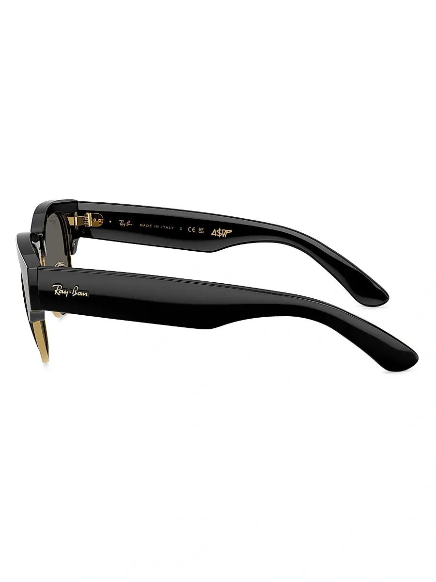 Ray-Ban Men's A$AP Rocky Blacked Out 0RB0316s 53MM Mega Clubmaster Square Sunglasses - Black | Thumbnail 3