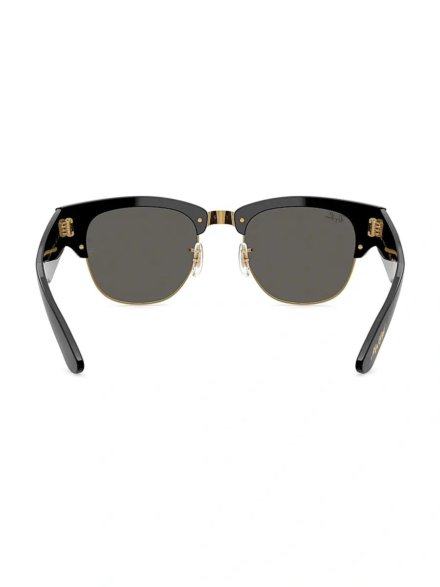 Ray-Ban Men's A$AP Rocky Blacked Out 0RB0316s 53MM Mega Clubmaster Square Sunglasses - Black | Thumbnail 4
