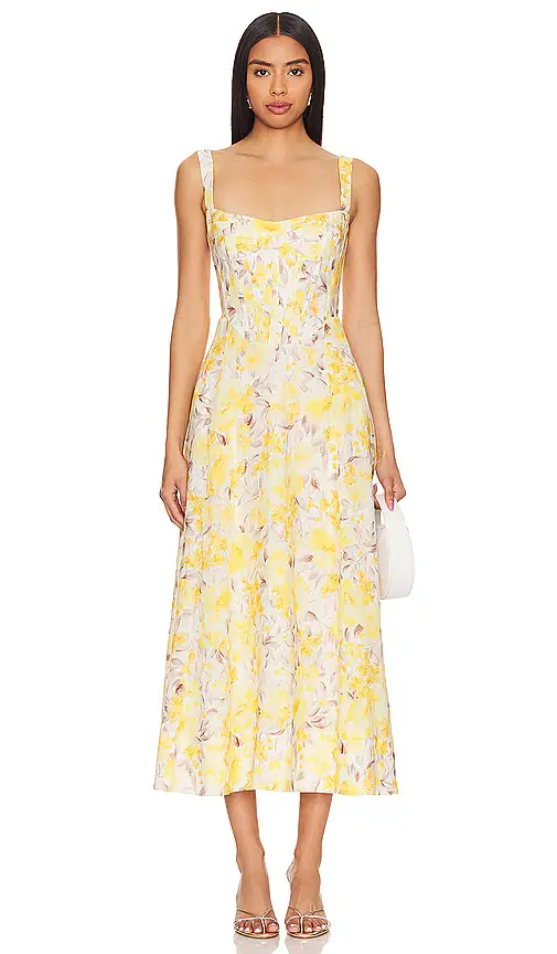 Bardot Lilah Corset Midi Dress | Image 1 Bardot Lilah Corset Midi Dress | Image 1