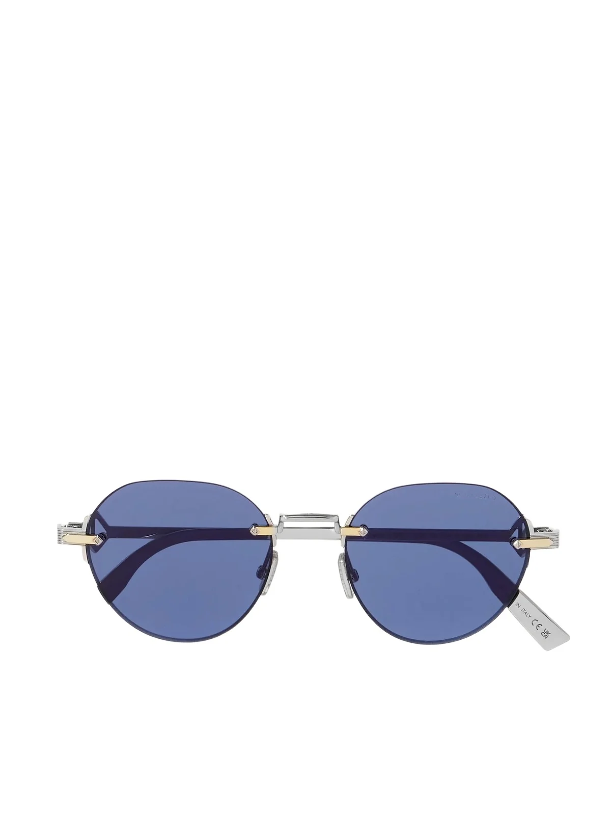 DIOR Eyewear CD Diamond R5U Pantos Rimless Round-Frame Two-Tone Metal Sunglasses - Men