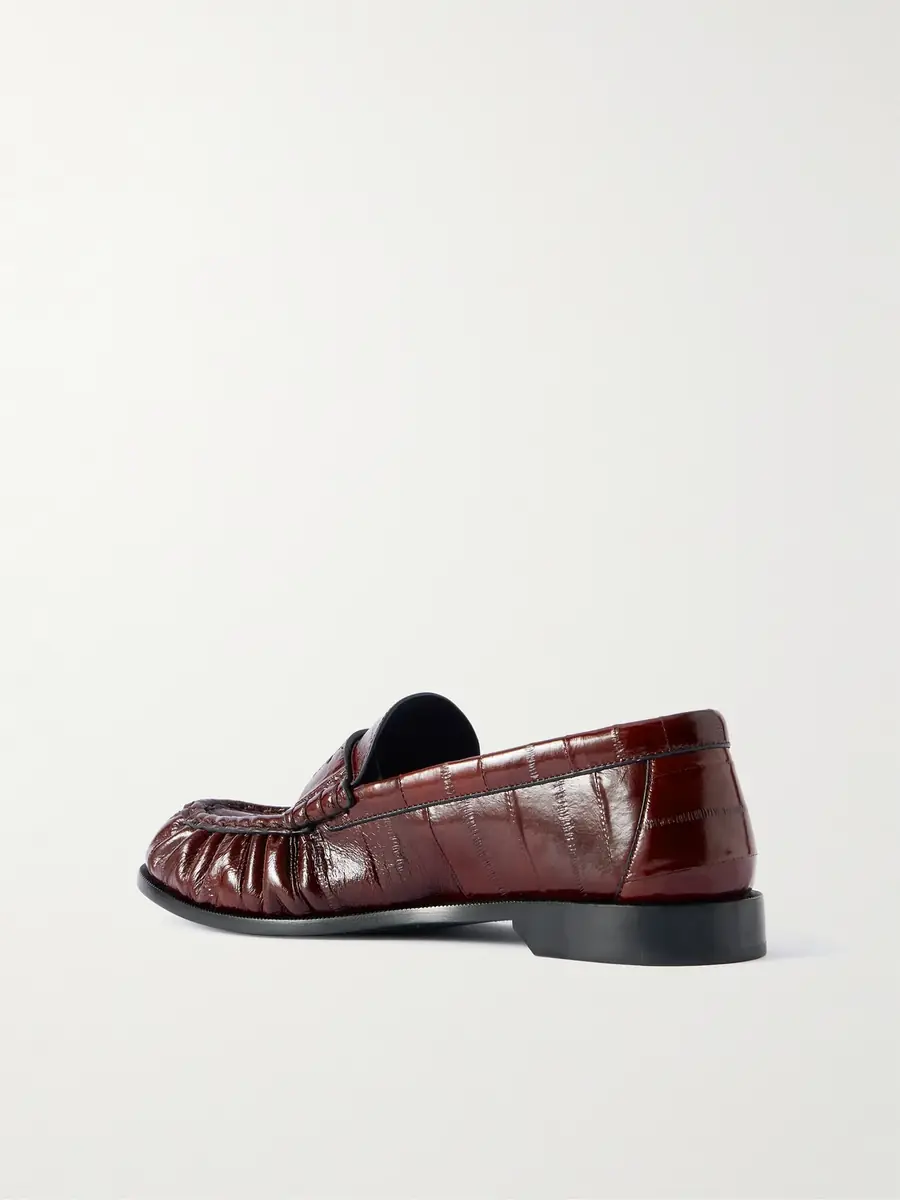 Saint Laurent Le Loafer Monogram Logo-Appliquéd Eel Penny Loafers - Men | Thumbnail 4 Saint Laurent Le Loafer Monogram Logo-Appliquéd Eel Penny Loafers - Men | Thumbnail 4