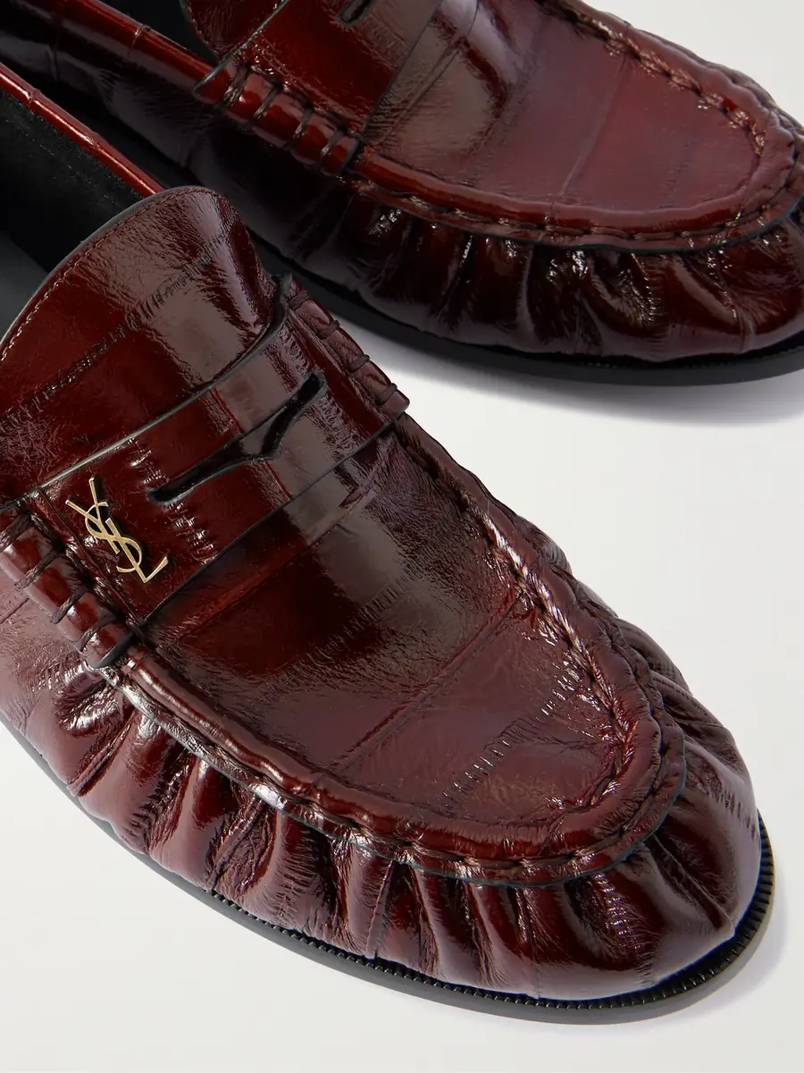 Saint Laurent Le Loafer Monogram Logo-Appliquéd Eel Penny Loafers - Men | Thumbnail 5 Saint Laurent Le Loafer Monogram Logo-Appliquéd Eel Penny Loafers - Men | Thumbnail 5