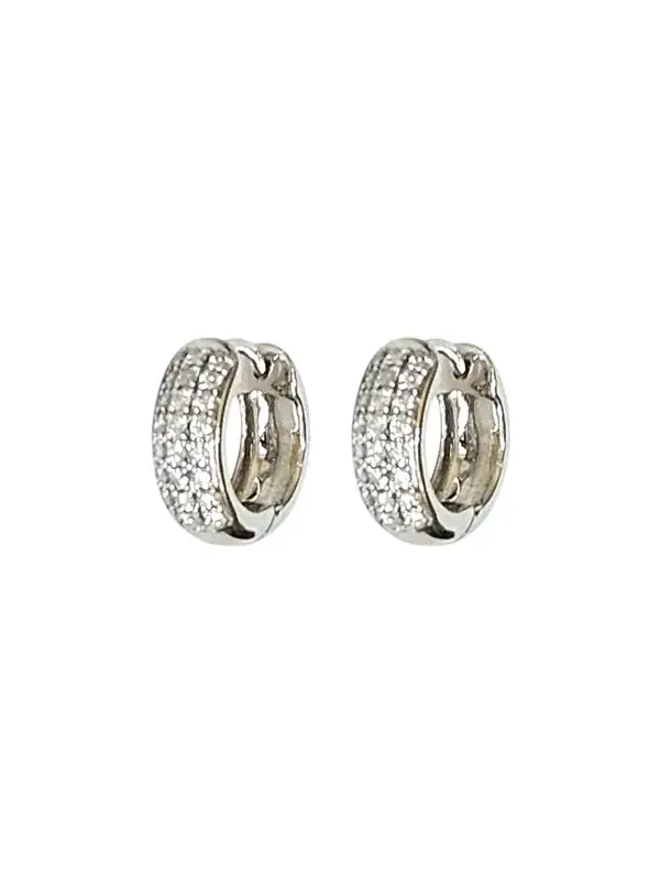 0.50ct Diamond 14K Gold Pave Hoop Earrings 0.50ct Diamond 14K Gold Pave Hoop Earrings