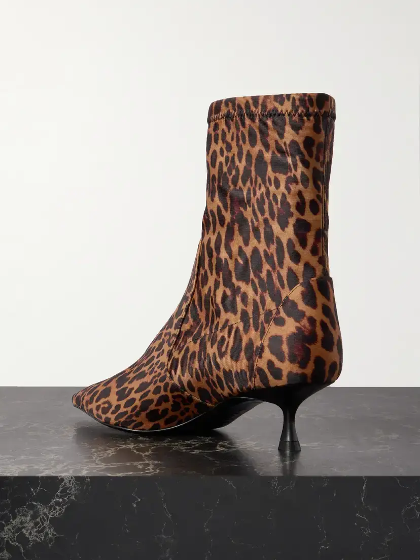 Stuart Weitzman Naomi Leopard-print Scuba Ankle Boots | Thumbnail 3 Stuart Weitzman Naomi Leopard-print Scuba Ankle Boots | Thumbnail 3