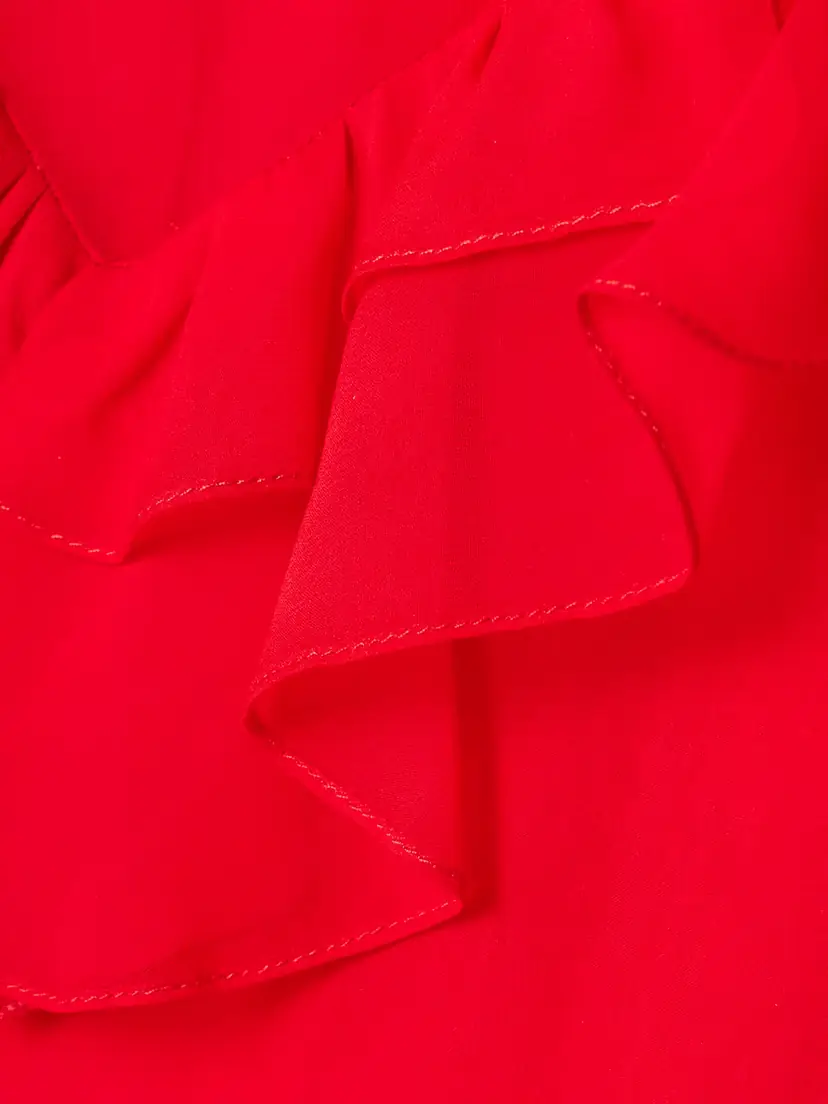 Carolina Herrera Tie-neck Ruffled Silk-chiffon Blouse | Thumbnail 5
