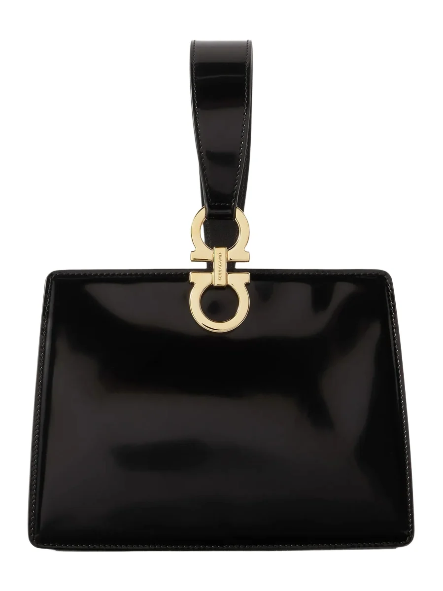 Mini Embellished Glossed-leather Clutch