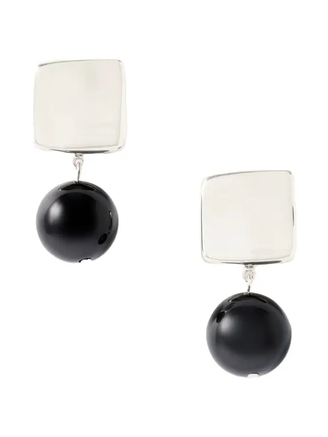 Luca Recycled Sterling Silver Onyx Earrings Luca Recycled Sterling Silver Onyx Earrings