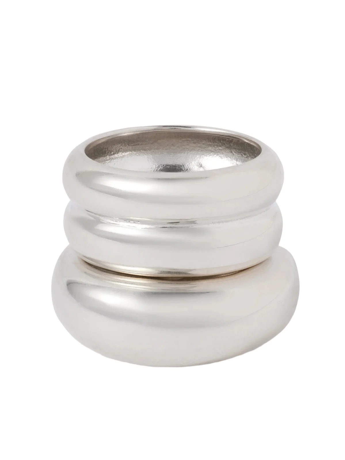 Set Of Two Recycled Sterling Silver Rings