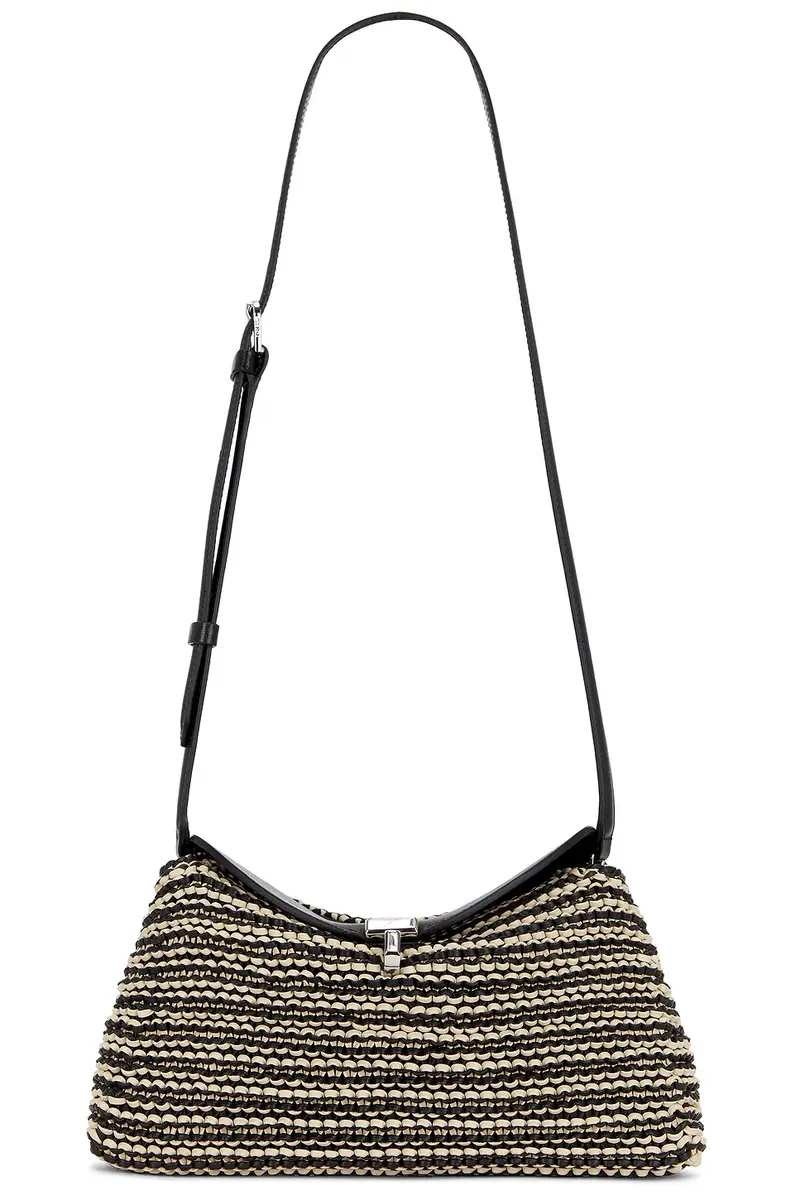 Toteme T-Lock Woven Leather Clutch | Image 1 Toteme T-Lock Woven Leather Clutch | Image 1