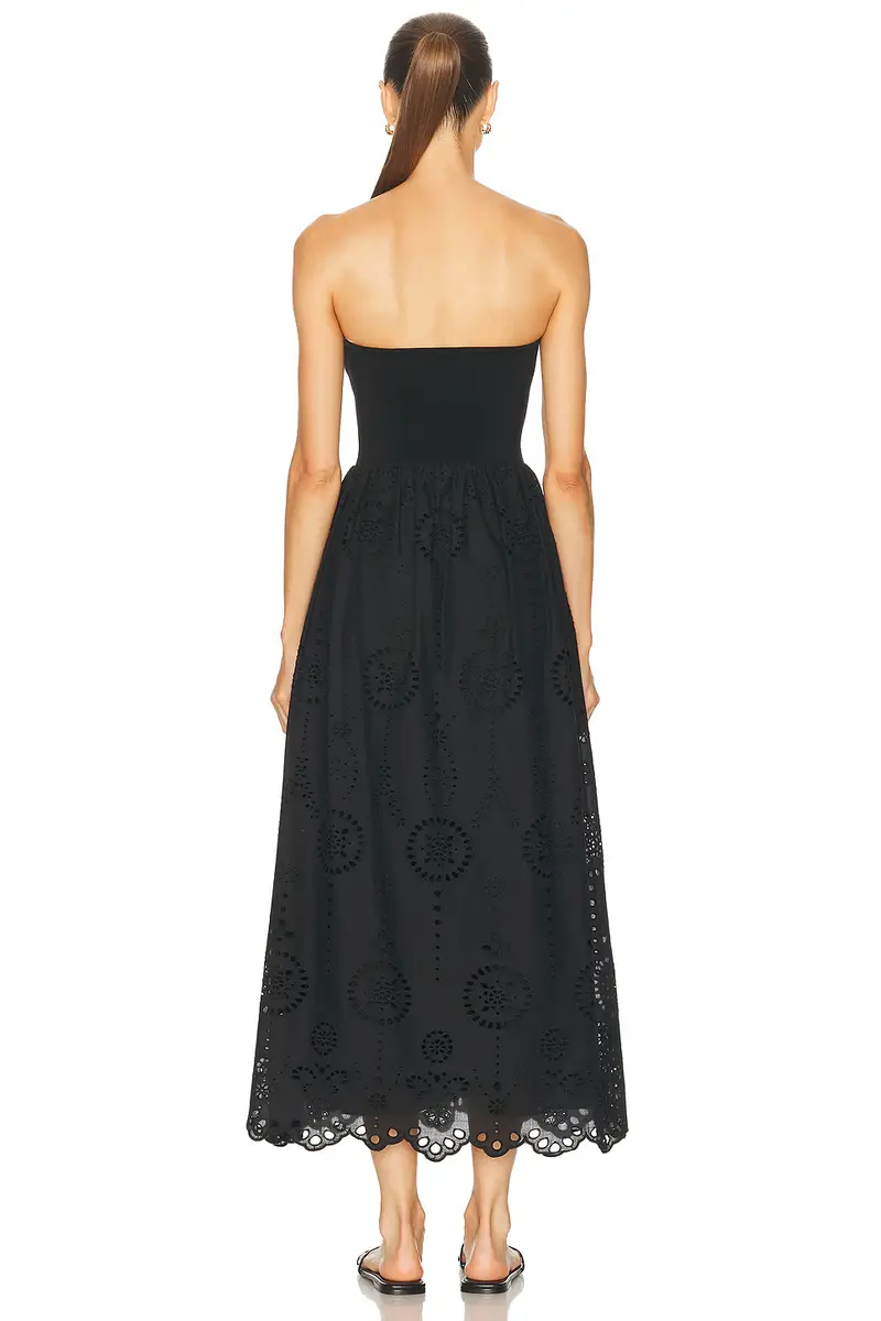 Matteau Knit And Broderie Dress | Thumbnail 3 Matteau Knit And Broderie Dress | Thumbnail 3