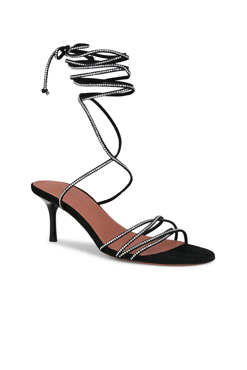 Amina Muaddi Lori 60 Lace Up Sandal | Thumbnail 2 Amina Muaddi Lori 60 Lace Up Sandal | Thumbnail 2