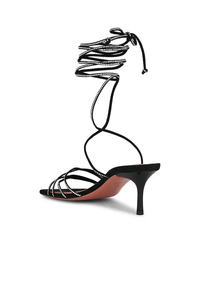 Amina Muaddi Lori 60 Lace Up Sandal | Thumbnail 3 Amina Muaddi Lori 60 Lace Up Sandal | Thumbnail 3