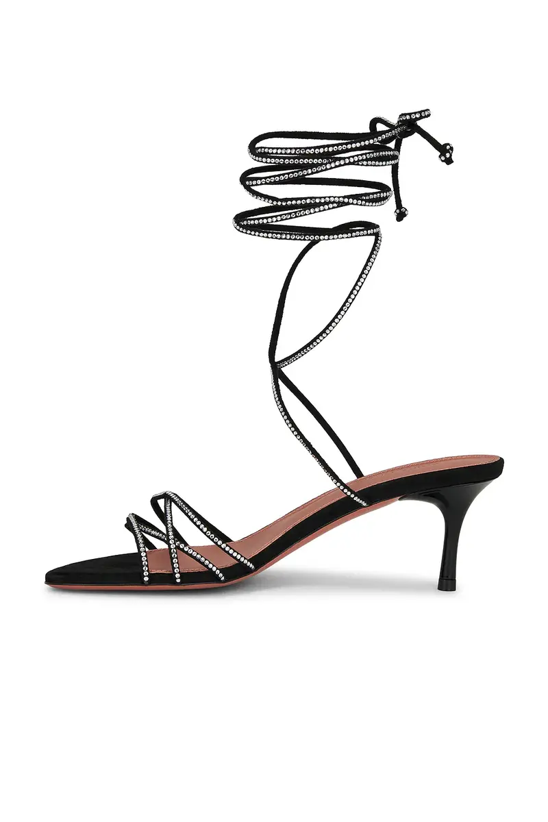 Amina Muaddi Lori 60 Lace Up Sandal | Thumbnail 5 Amina Muaddi Lori 60 Lace Up Sandal | Thumbnail 5