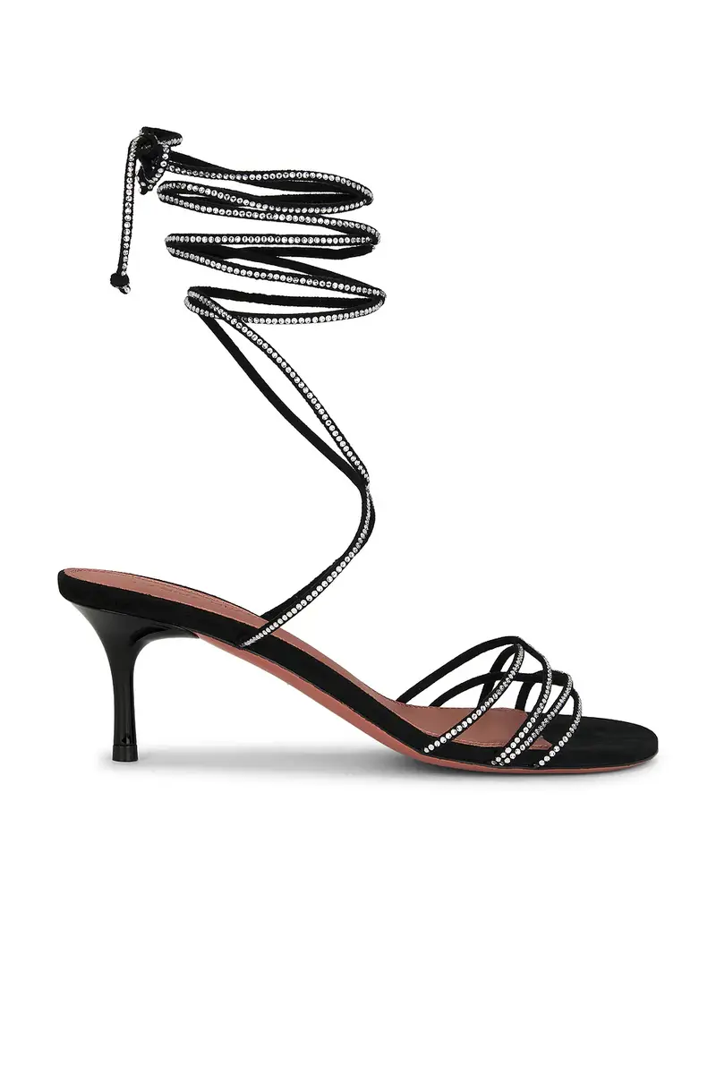 Amina Muaddi Lori 60 Lace Up Sandal