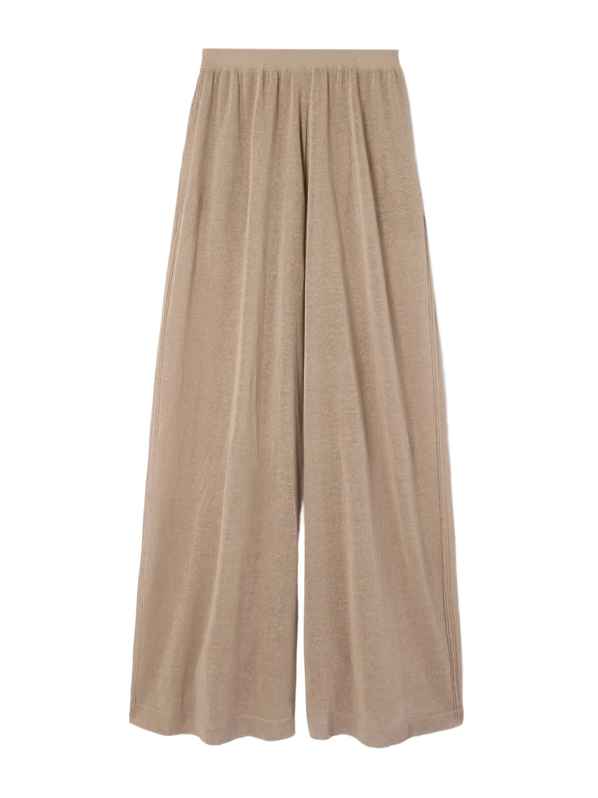 Linen And Silk-blend Pants - Brown