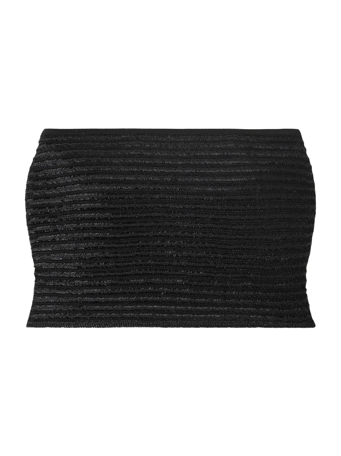 ALAÏA Cropped Ribbed-knit Bandeau Top
