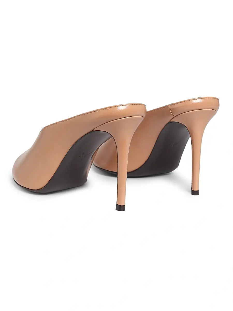 Giuseppe Zanotti Women's 90MM Leather Peep-Toe Mules | Thumbnail 3