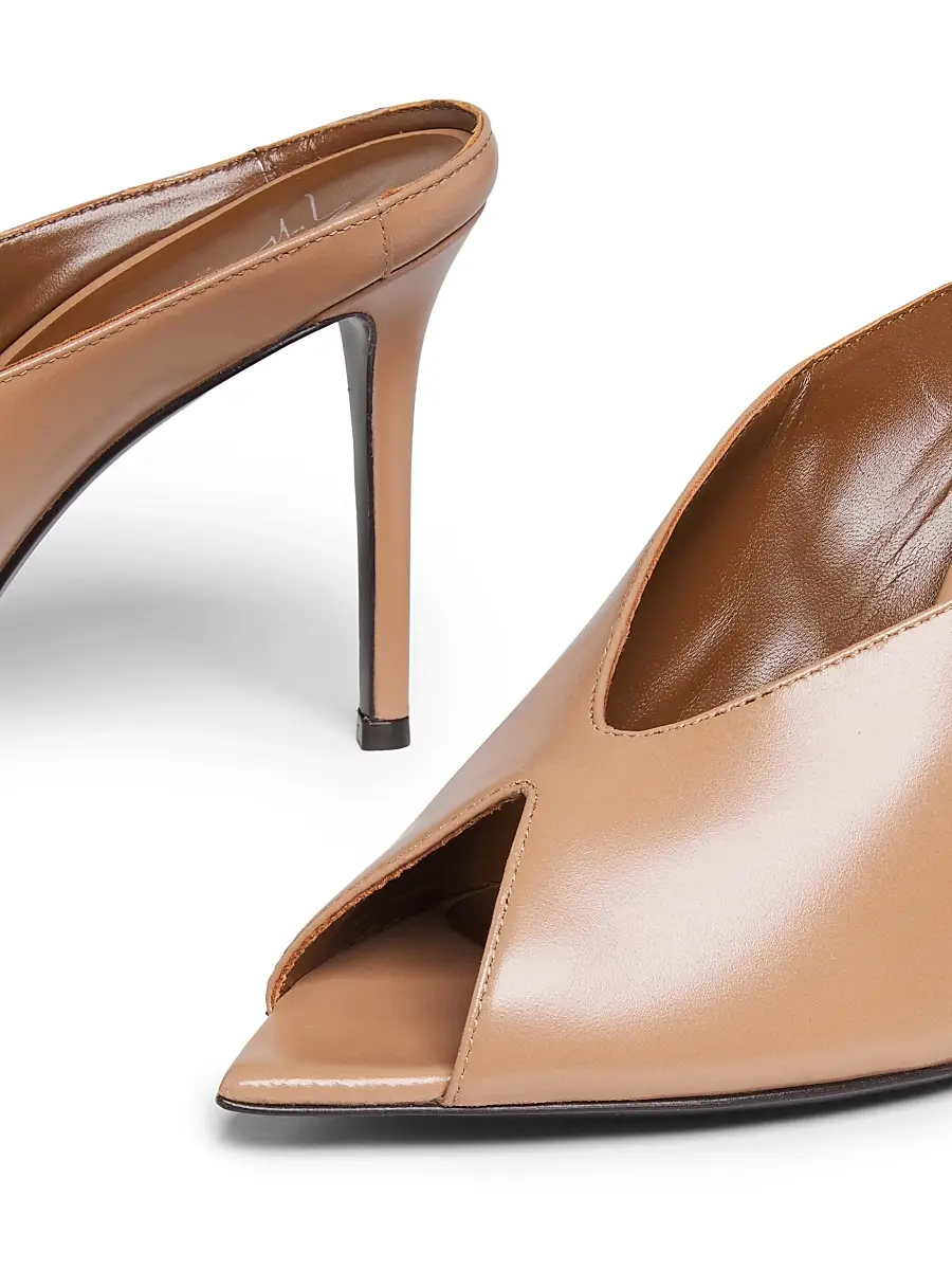 Giuseppe Zanotti Women's 90MM Leather Peep-Toe Mules | Thumbnail 5