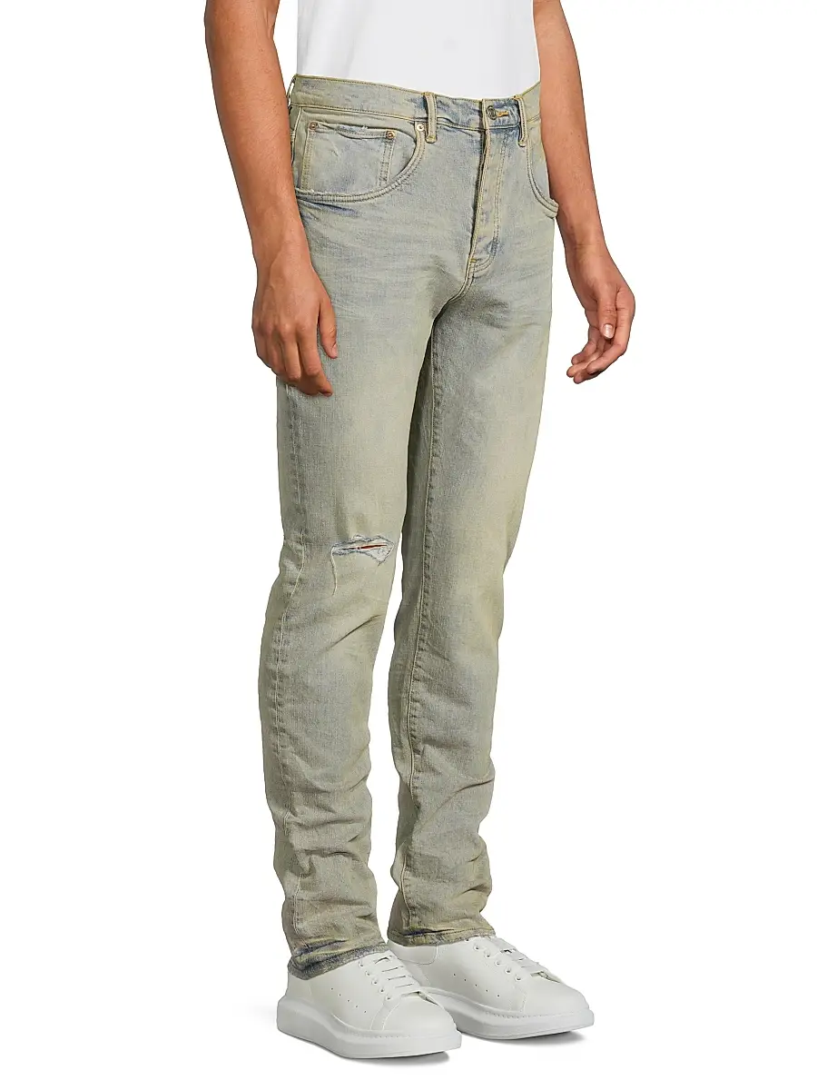 Purple Brand Men's Venice Sunbleached Skinny Jeans | Thumbnail 4 Purple Brand Men's Venice Sunbleached Skinny Jeans | Thumbnail 4