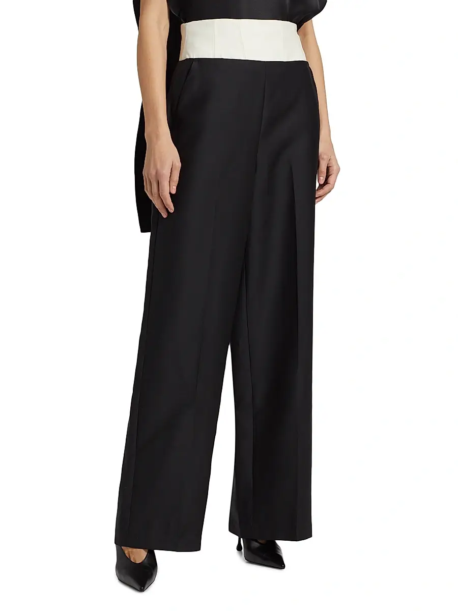 Heirlome Women's Dakota Wool-Silk Wide-Leg Pants | Thumbnail 3 Heirlome Women's Dakota Wool-Silk Wide-Leg Pants | Thumbnail 3
