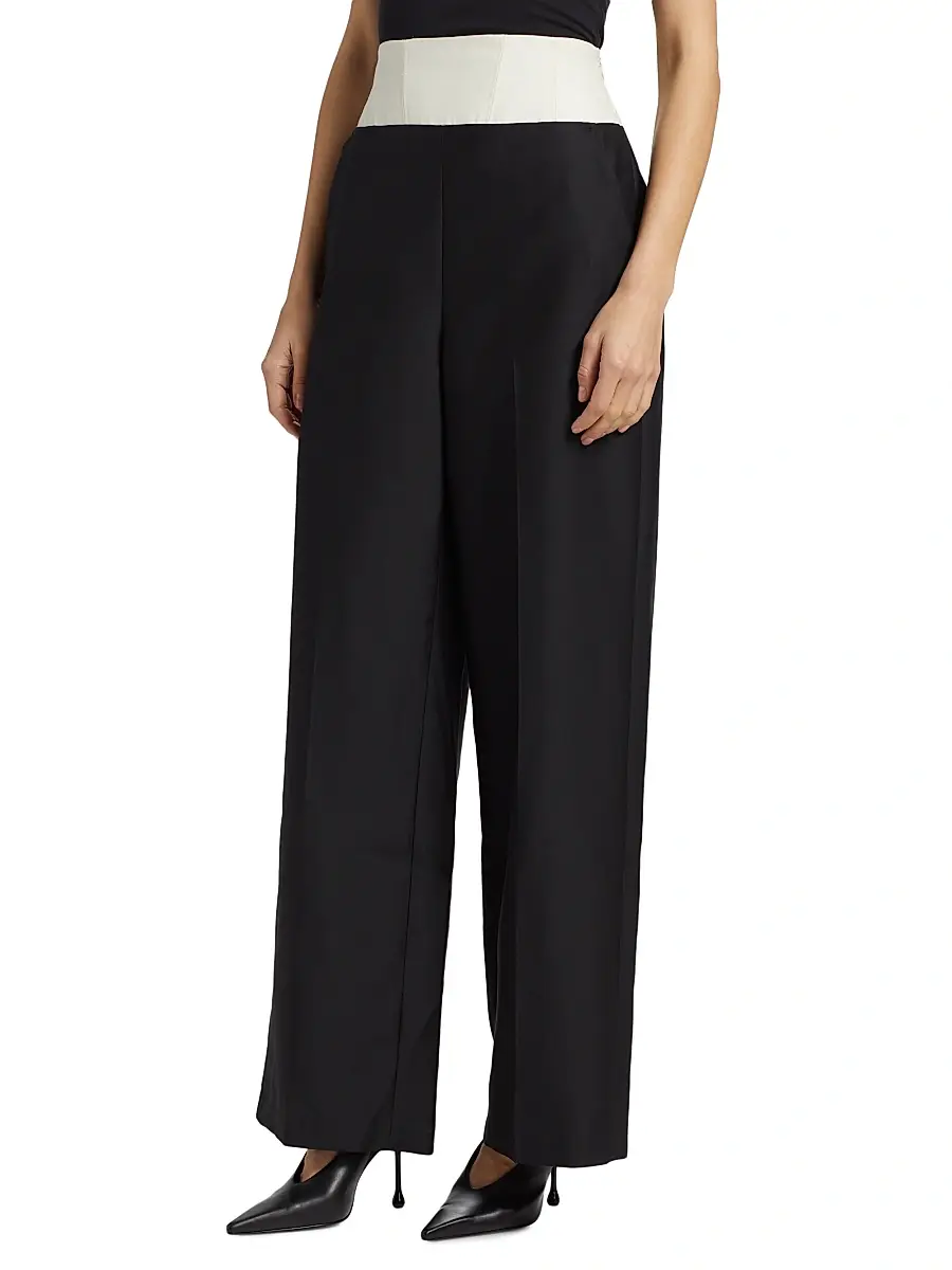 Heirlome Women's Dakota Wool-Silk Wide-Leg Pants | Thumbnail 4 Heirlome Women's Dakota Wool-Silk Wide-Leg Pants | Thumbnail 4