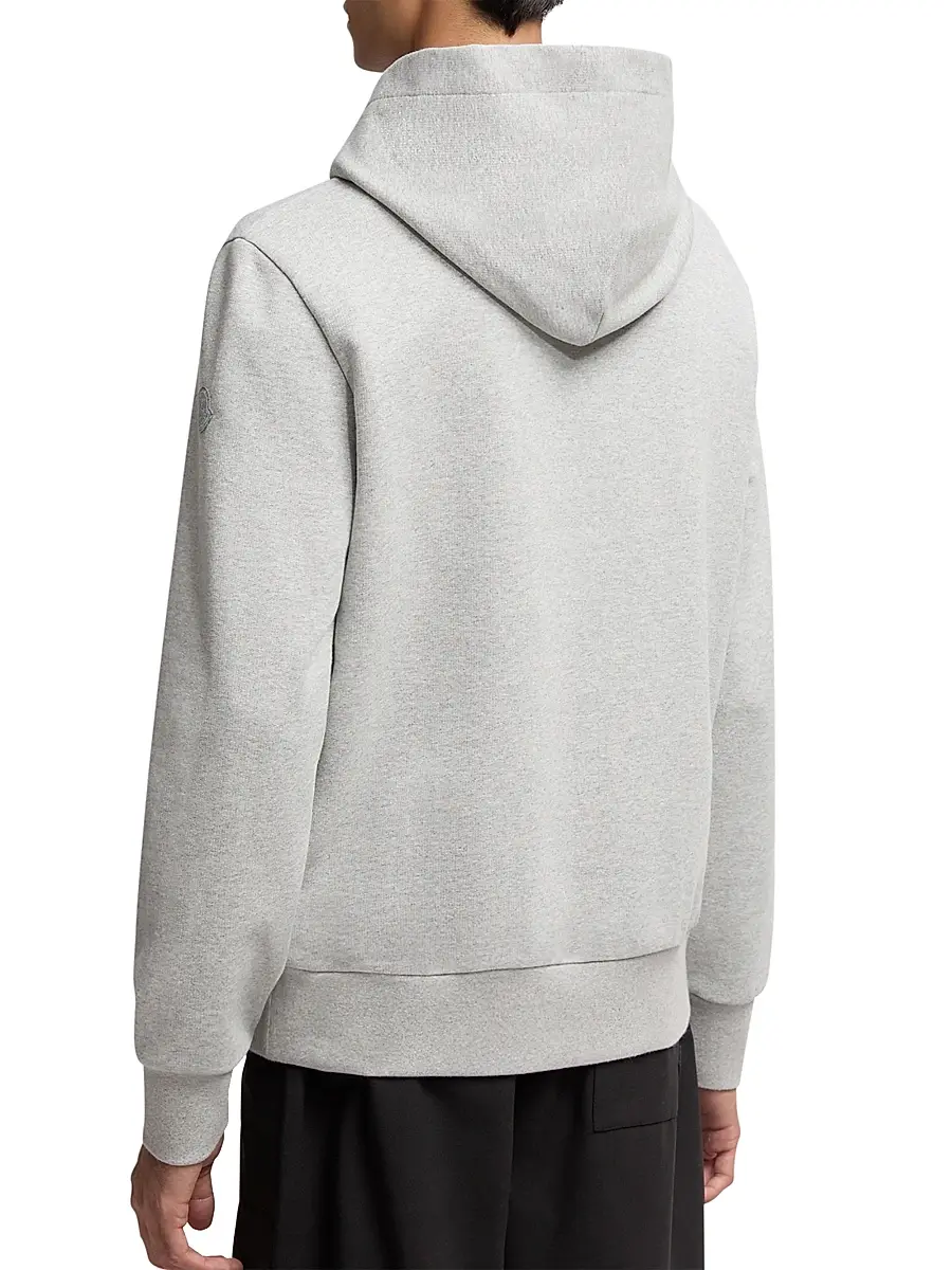 Moncler Men's Hoodie in Cotton - Gray | Thumbnail 3 Moncler Men's Hoodie in Cotton - Gray | Thumbnail 3
