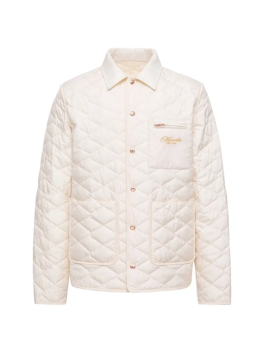 Moncler Men's Kastos Puffer Shacket - White | Image 1 Moncler Men's Kastos Puffer Shacket - White | Image 1