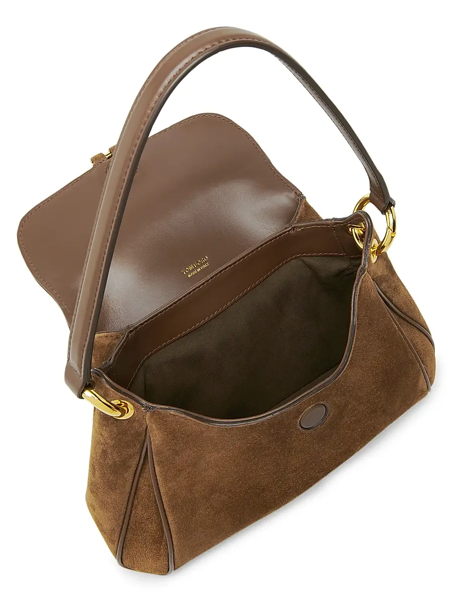 TOM FORD Women's Tara Suede Shoulder Bag - Whisky | Thumbnail 4 TOM FORD Women's Tara Suede Shoulder Bag - Whisky | Thumbnail 4