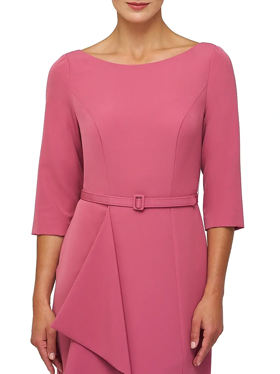 Kay Unger Women's Julia Cascade Ruffle Crepe Column Gown | Thumbnail 6 Kay Unger Women's Julia Cascade Ruffle Crepe Column Gown | Thumbnail 6