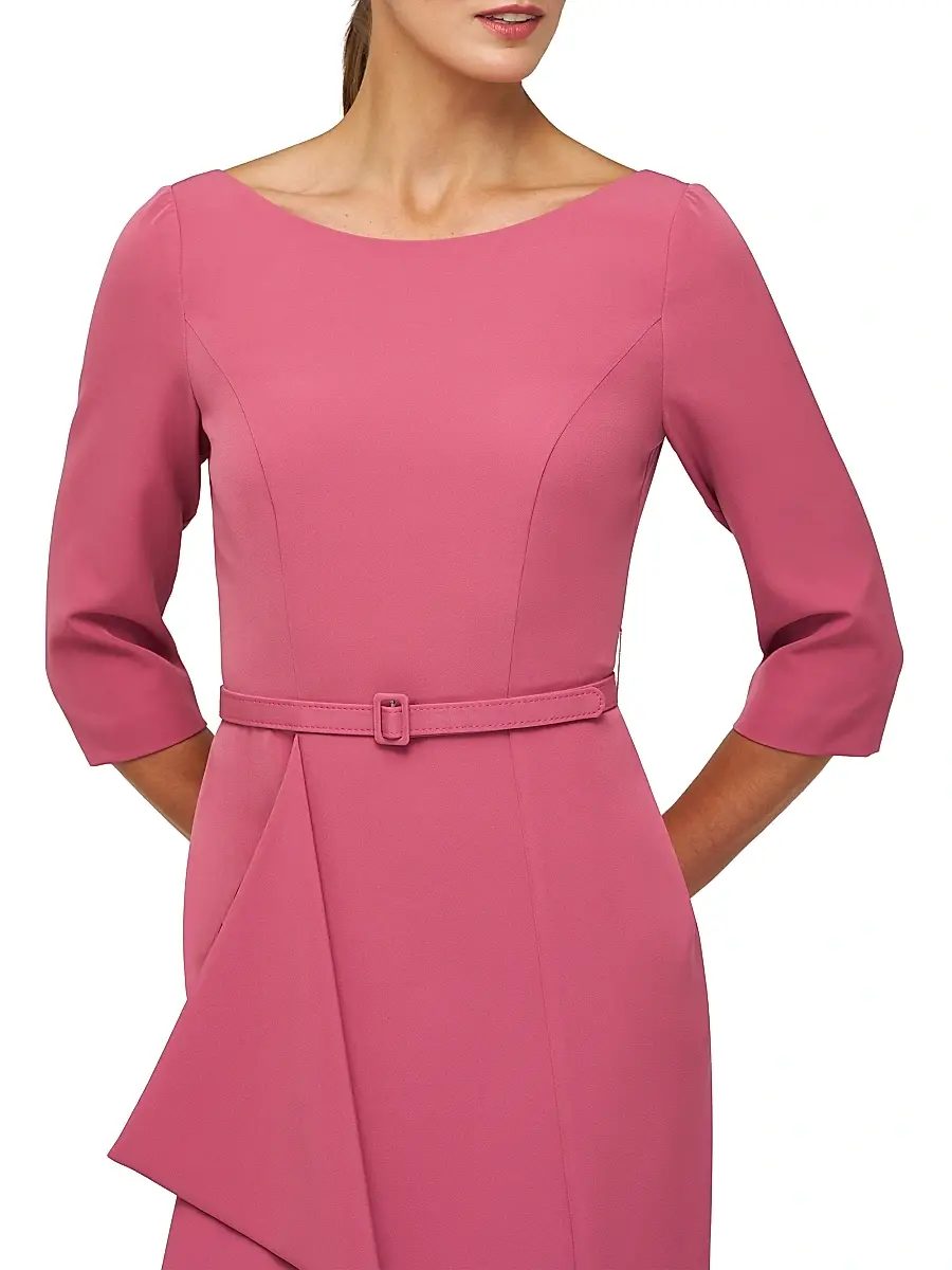 Kay Unger Women's Julia Cascade Ruffle Crepe Column Gown | Thumbnail 7 Kay Unger Women's Julia Cascade Ruffle Crepe Column Gown | Thumbnail 7