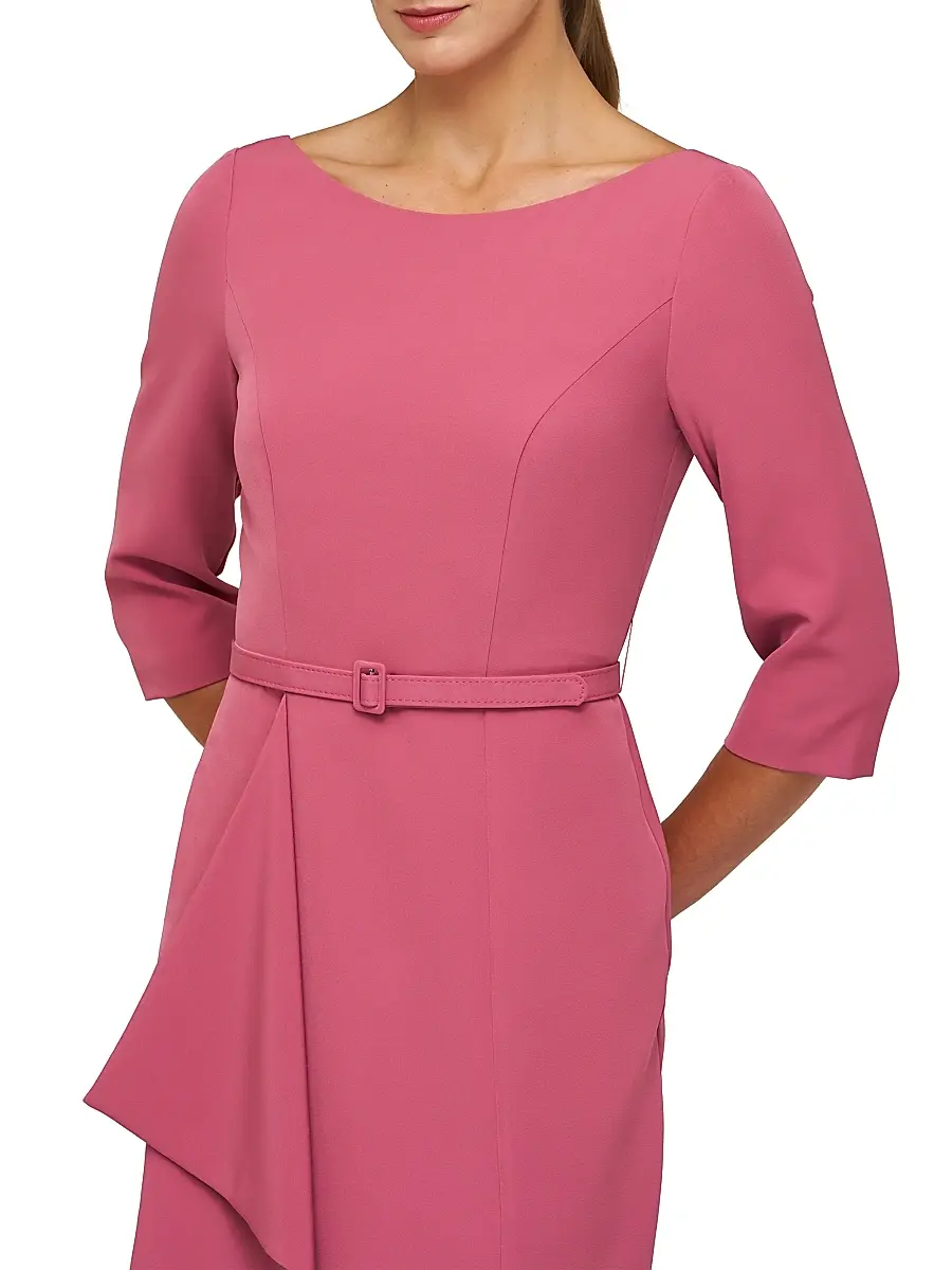 Kay Unger Women's Julia Cascade Ruffle Crepe Column Gown | Thumbnail 8 Kay Unger Women's Julia Cascade Ruffle Crepe Column Gown | Thumbnail 8