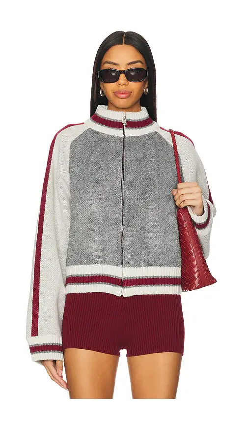 Jaded London Team 85 Knitted Bomber Jacket | Thumbnail 2