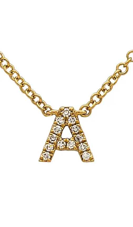 EF COLLECTION Diamond Initial Necklace | Thumbnail 2 EF COLLECTION Diamond Initial Necklace | Thumbnail 2
