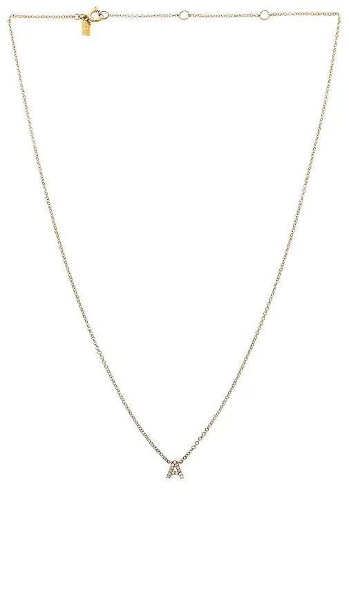 EF COLLECTION Diamond Initial Necklace | Image 1 EF COLLECTION Diamond Initial Necklace | Image 1