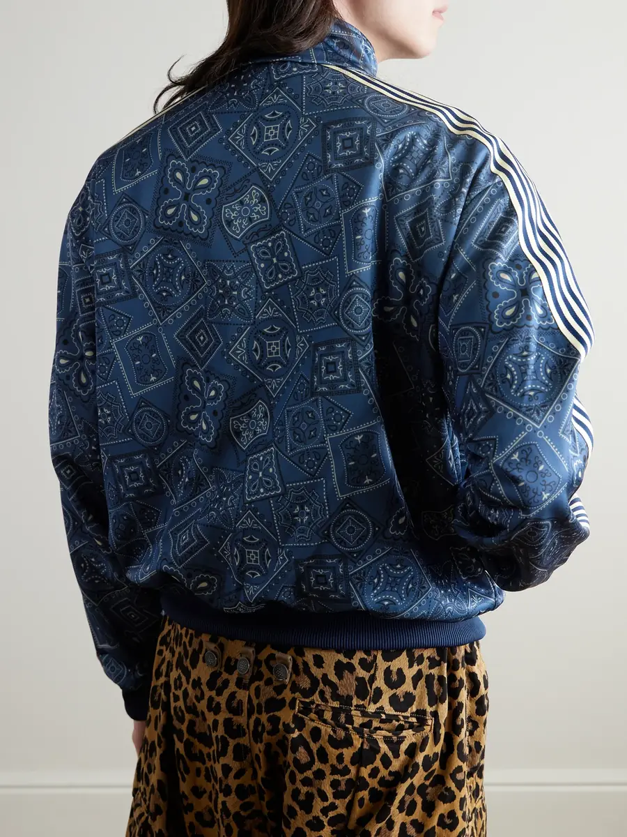 KAPITAL Cookie Bandana-Print Striped Shell Track Jacket - Men | Thumbnail 4