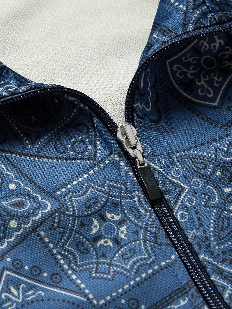 KAPITAL Cookie Bandana-Print Striped Shell Track Jacket - Men | Thumbnail 5