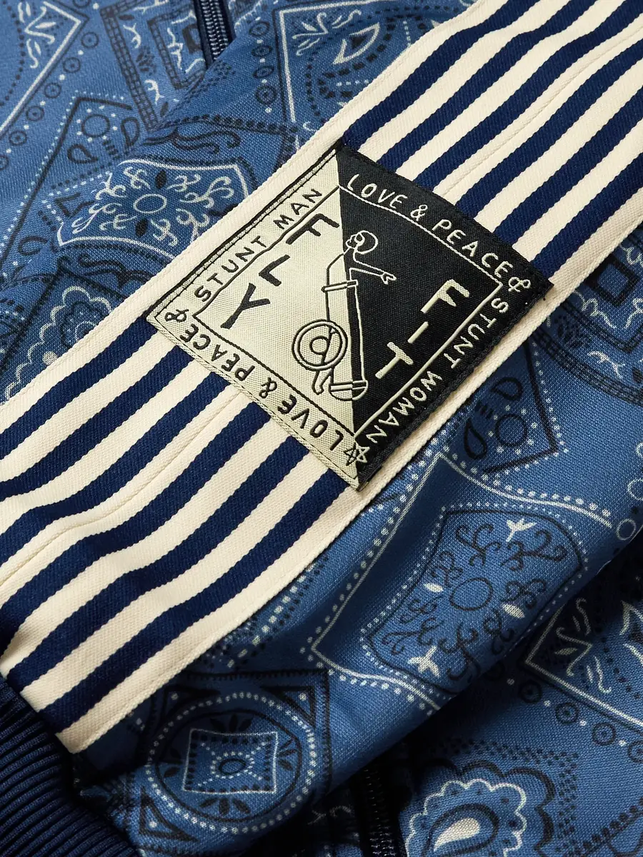 KAPITAL Cookie Bandana-Print Striped Shell Track Jacket - Men | Thumbnail 6