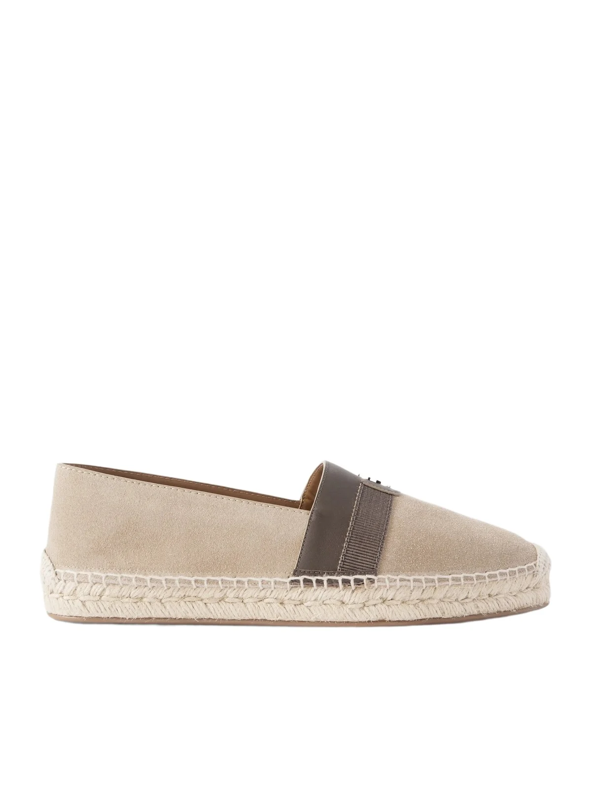 Christian Louboutin Alfarica Logo-Embellished Leather and Grosgrain-Trimmed Suede Espadrilles - Men