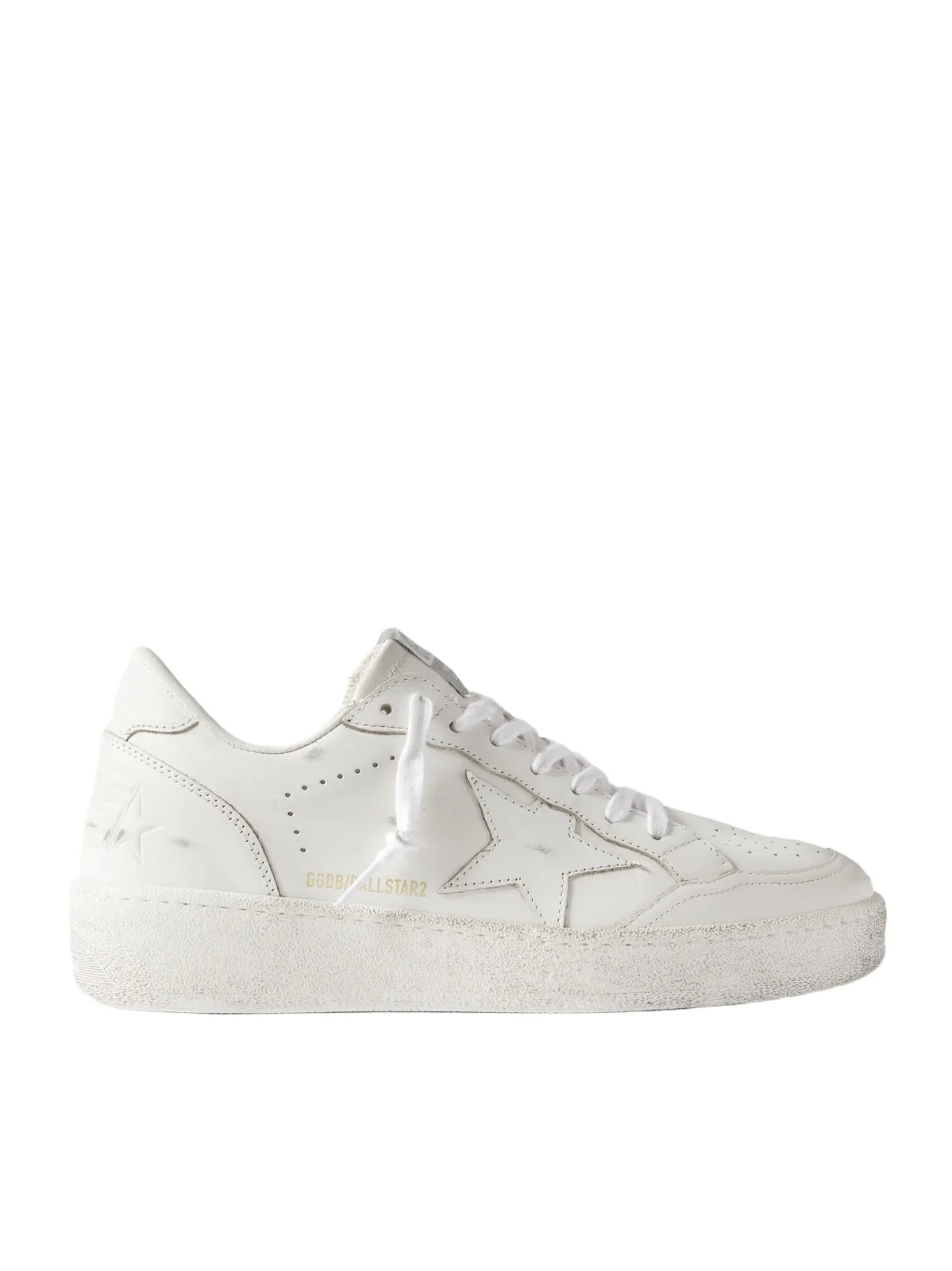 Ball Star Distressed Leather Sneakers - Men