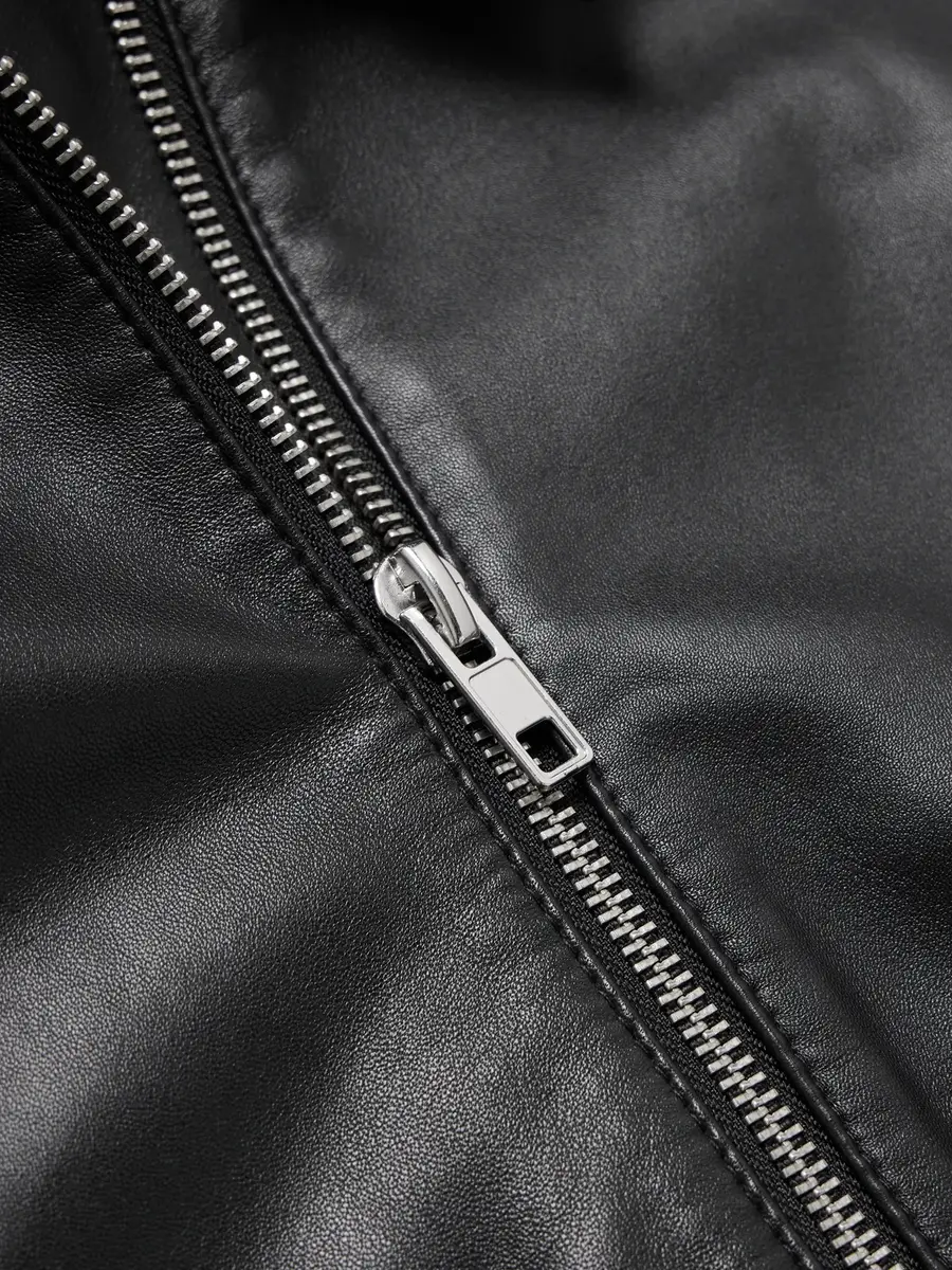 Studio Nicholson Piston Leather Bomber Jacket - Men | Thumbnail 4 Studio Nicholson Piston Leather Bomber Jacket - Men | Thumbnail 4