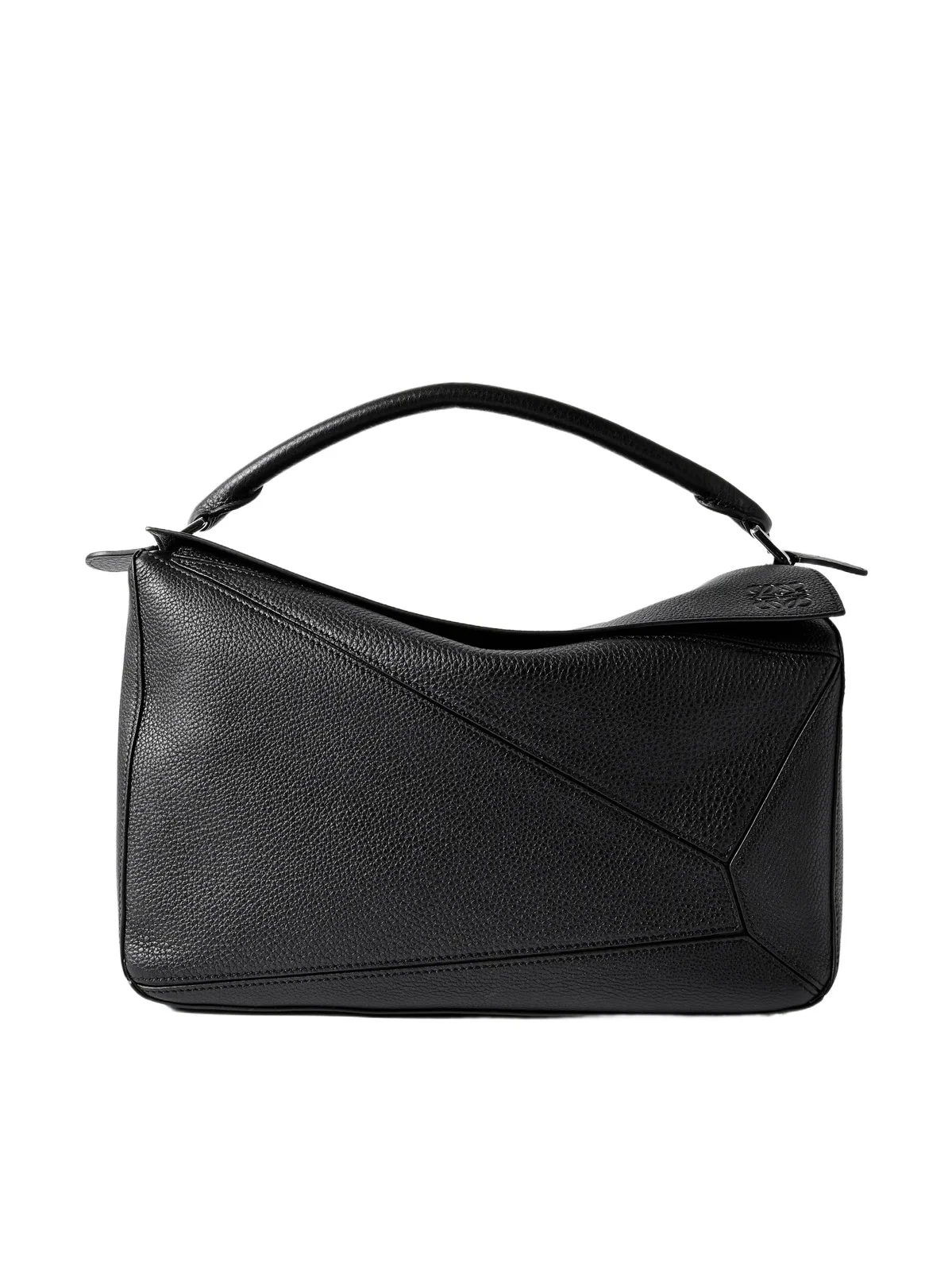 Puzzle Edge Large Logo-Debossed Full-Grain Leather Messenger Bag - Men