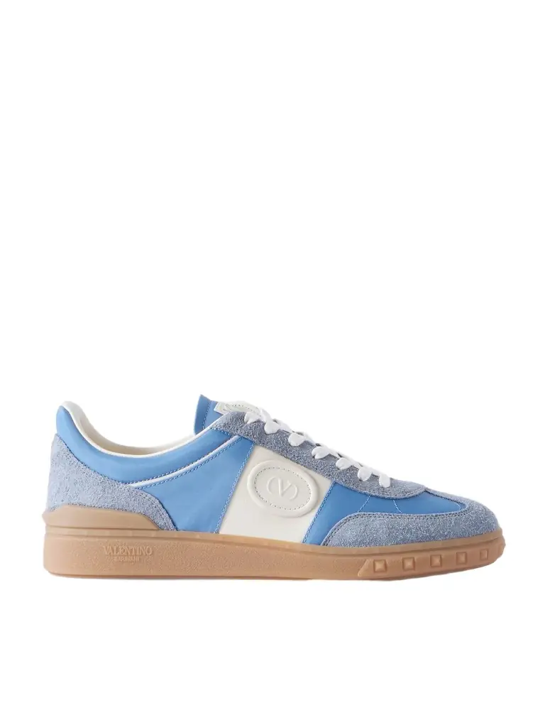 Valentino Garavani Upvillage Leather and Suede-Trimmed Twill Sneakers - Men | Image 1 Valentino Garavani Upvillage Leather and Suede-Trimmed Twill Sneakers - Men | Image 1