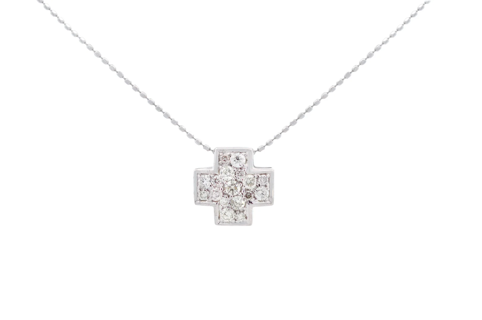 0.30ct Diamond 18K Gold Cross Pendant Chain Necklace 0.30ct Diamond 18K Gold Cross Pendant Chain Necklace