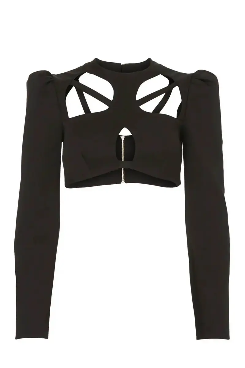 PatBo Asterisk Long Sleeve Cropped Top (FINAL SALE) | Thumbnail 4